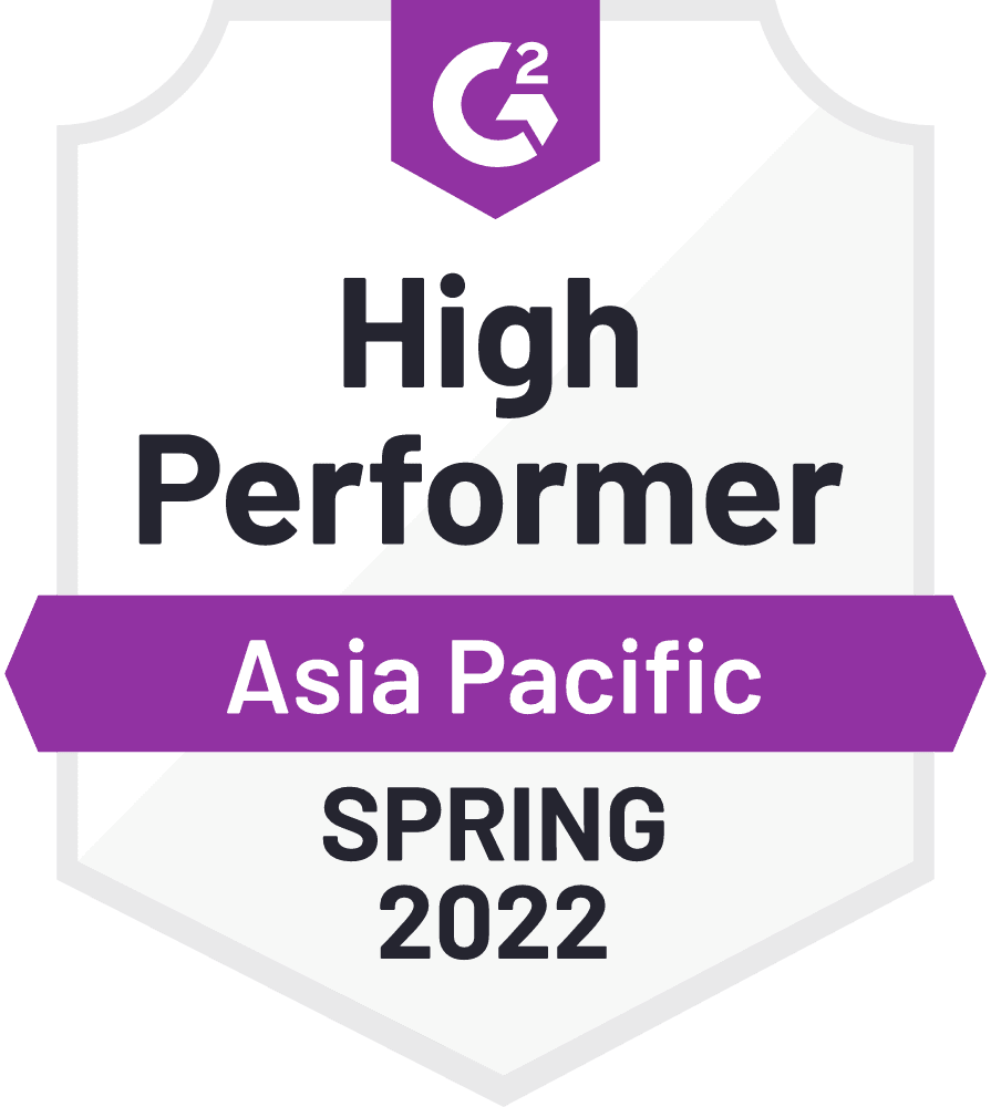 G2 High Performer Asia Pacific Spring 2022 badge