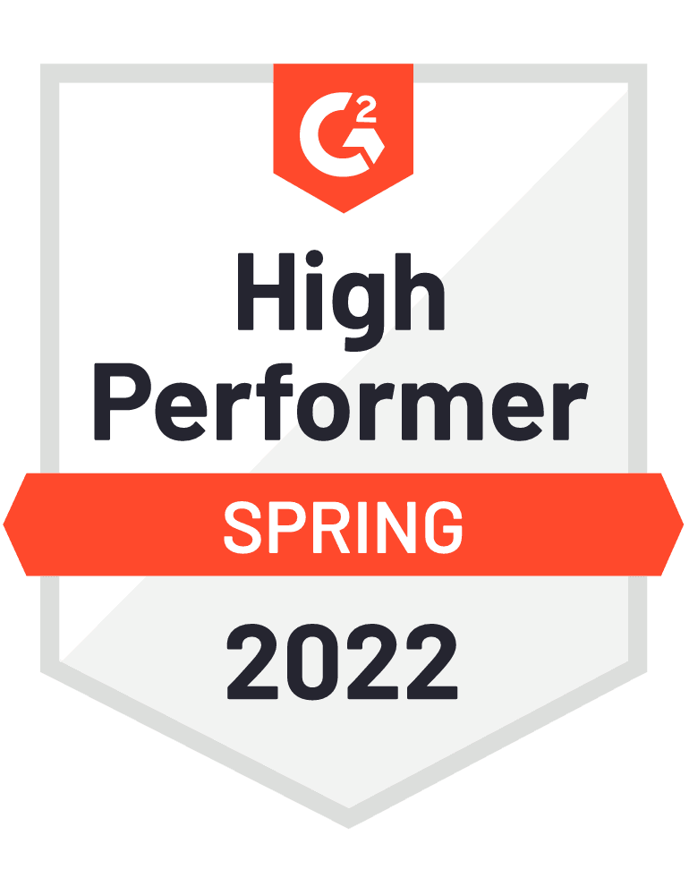 G2 High Performer Spring 2022 badge